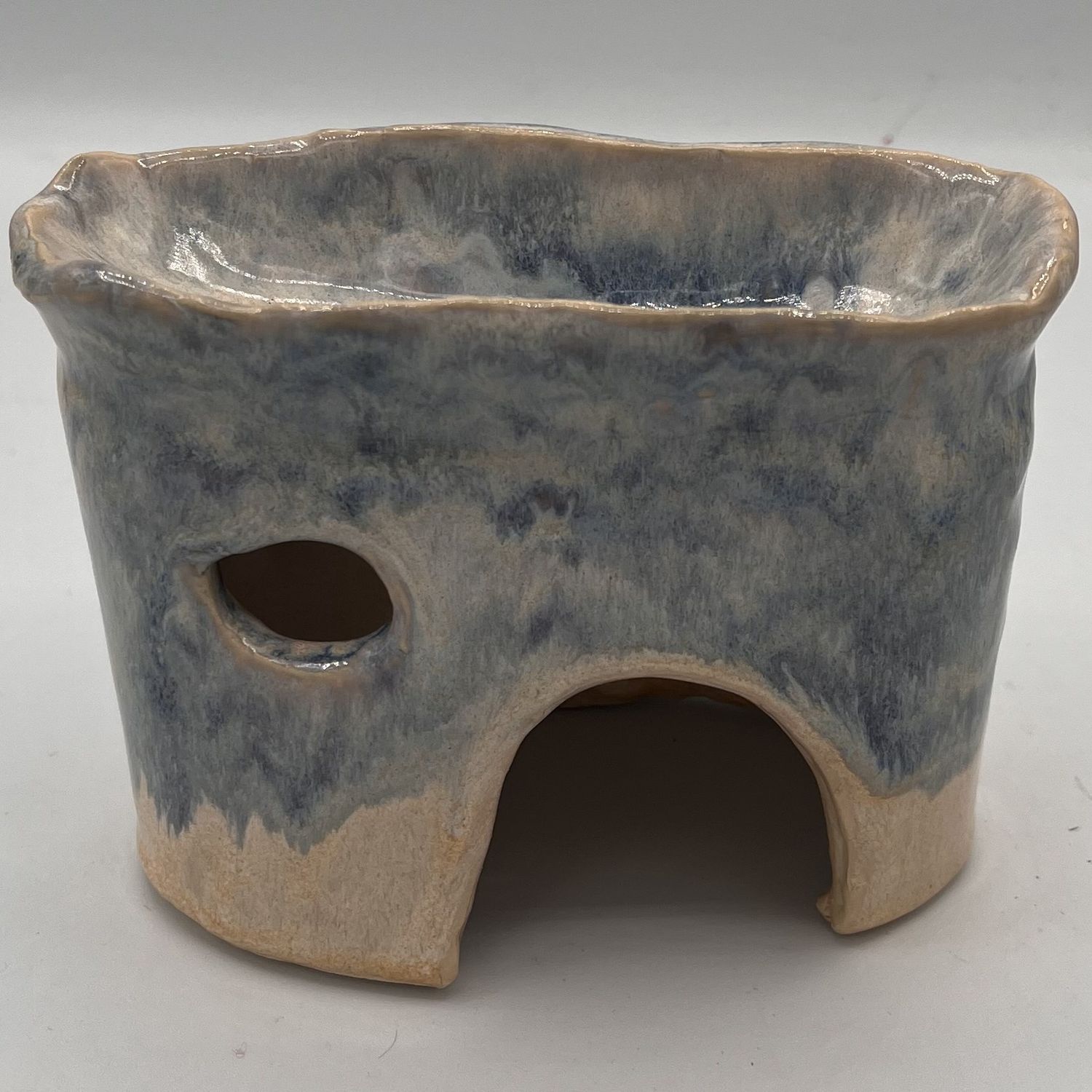 Andrea Walker, Ceramic Figurine, Blue and White House