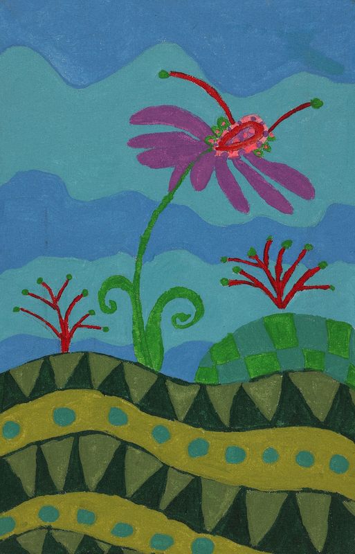 Allison Davis, Tall Blooms, Digital Print