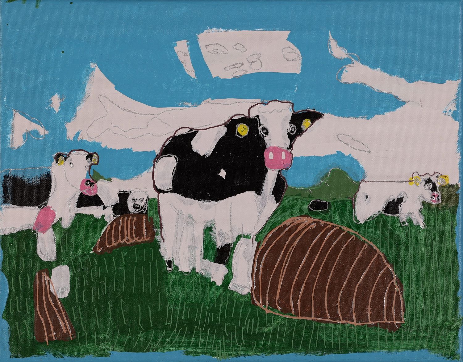 Erin Williams, Cows in a Field, Custom Print