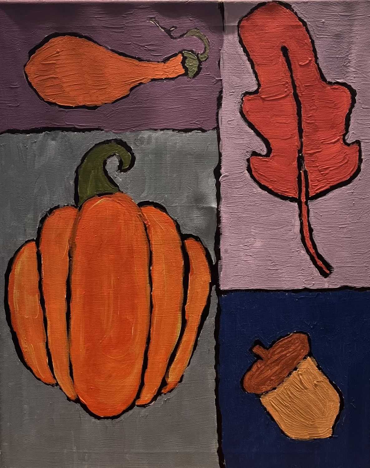 Courtney Malone, Acrylic on Canvas, &#39;Autumn Collage&#39;