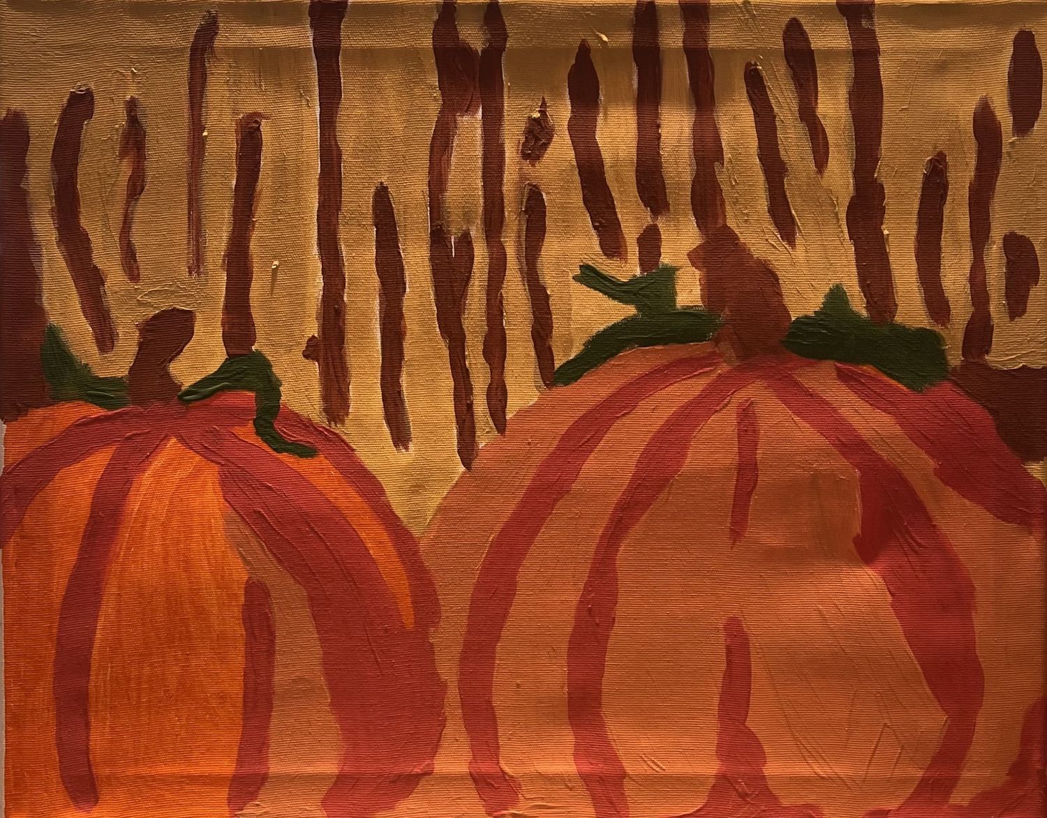 Joey Buschelman, Acrylic on Canvas, &#39;Two Pumpkins&#39;
