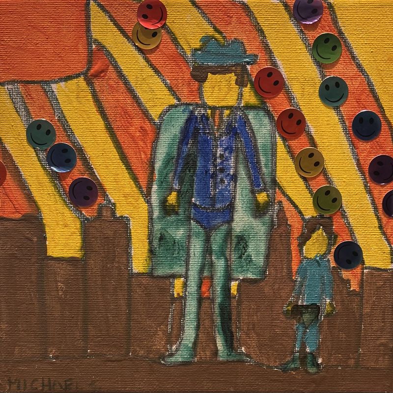 Michael Smith, Acrylic on Canvas, &#39;Heroes in the Sunny Sky&#39;