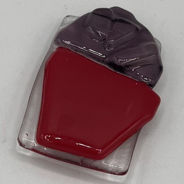 Nathan Strother, Fused Glass Magnet, Grape Slushie