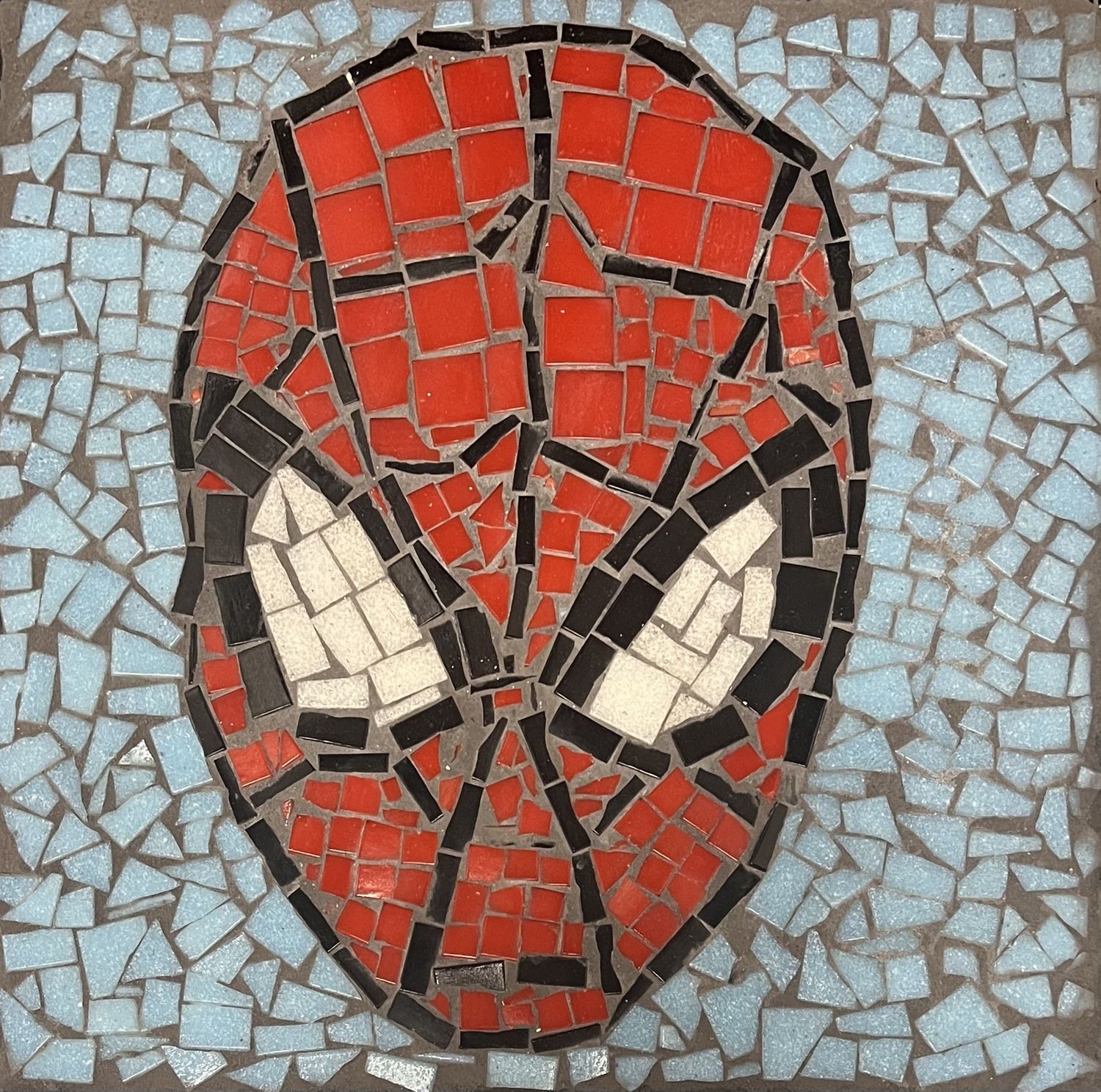 Studio, Mosaic Garden Stone, Spider Hero