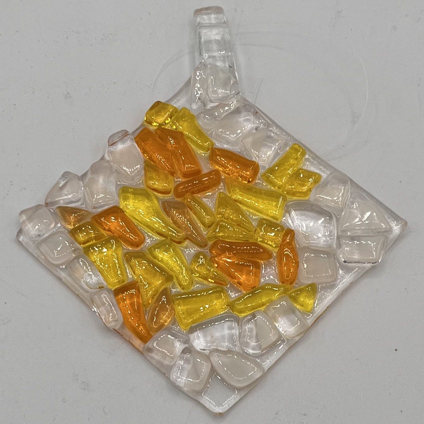 Jonathan McDowell, Fused Glass Suncatcher, Multi-Shade Yellow Design