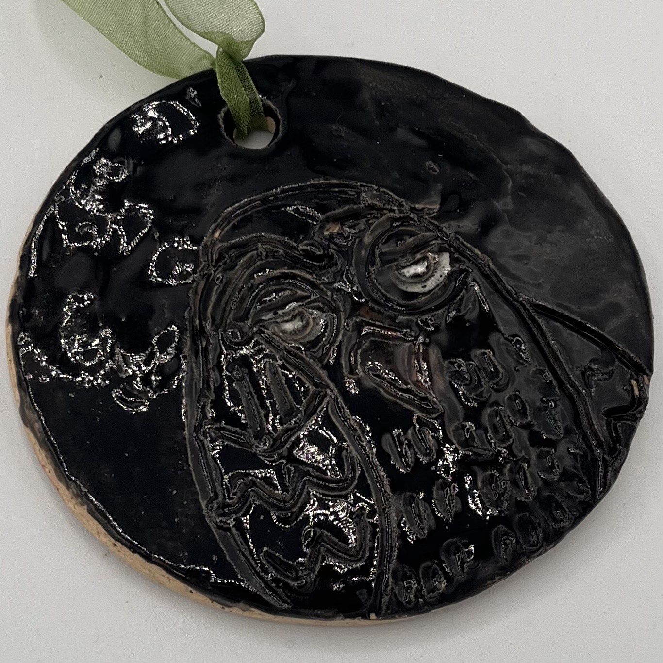 David Patrick, Ceramic Ornament, Black Owl