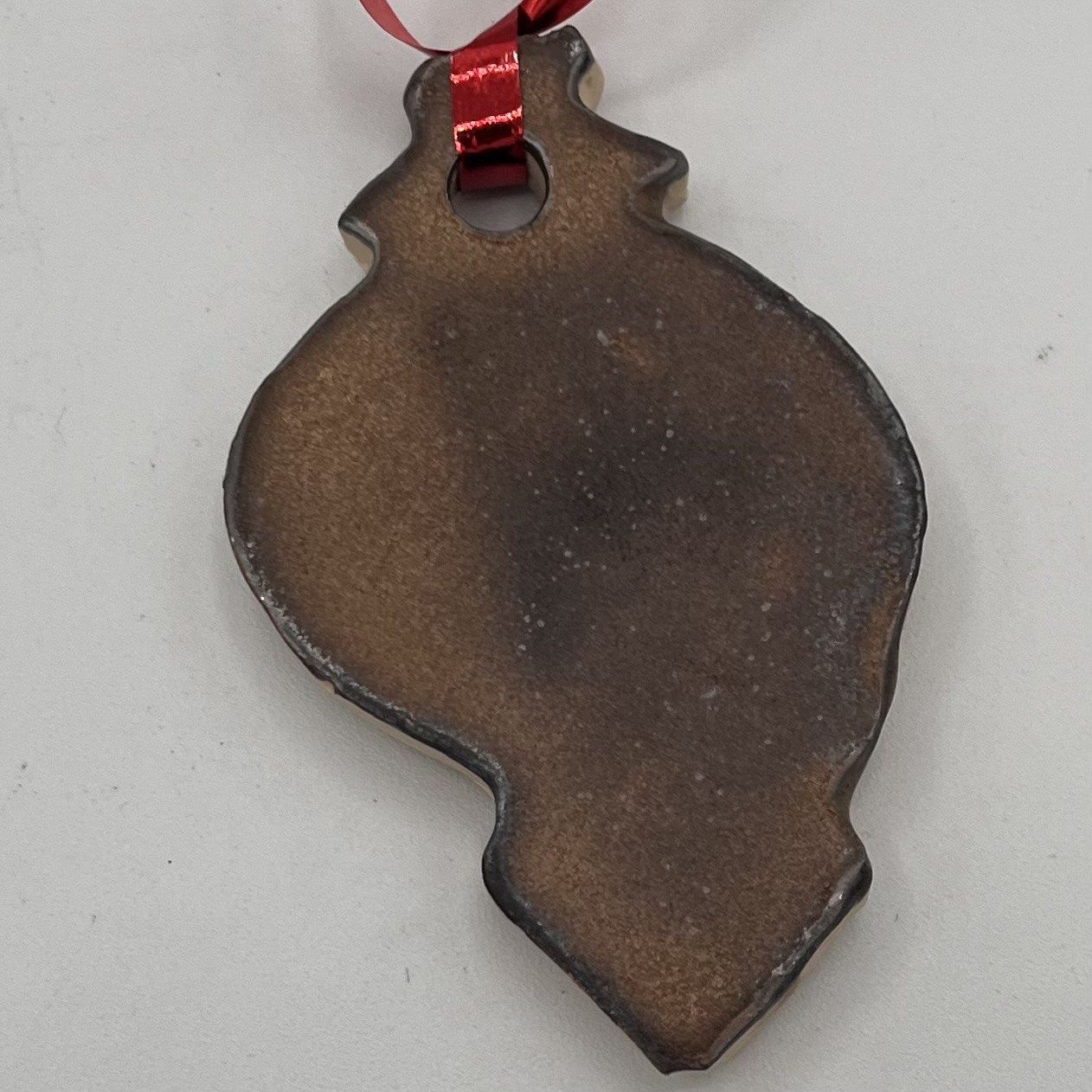 Erin Betz, Ceramic Ornament, Traditional Brown Ornament