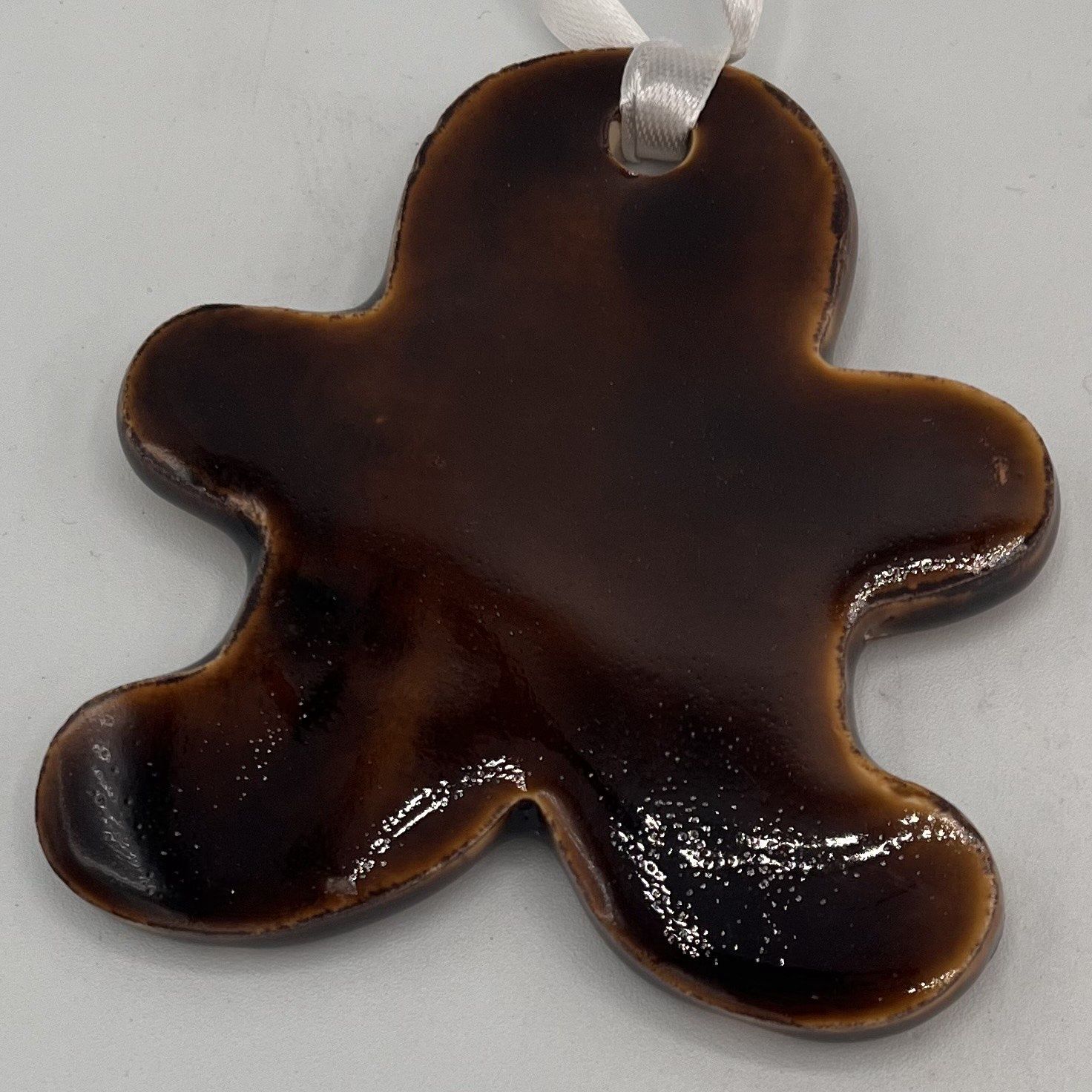 Evan Pohlman, Ceramic Ornament, Brown Gingerbread Man