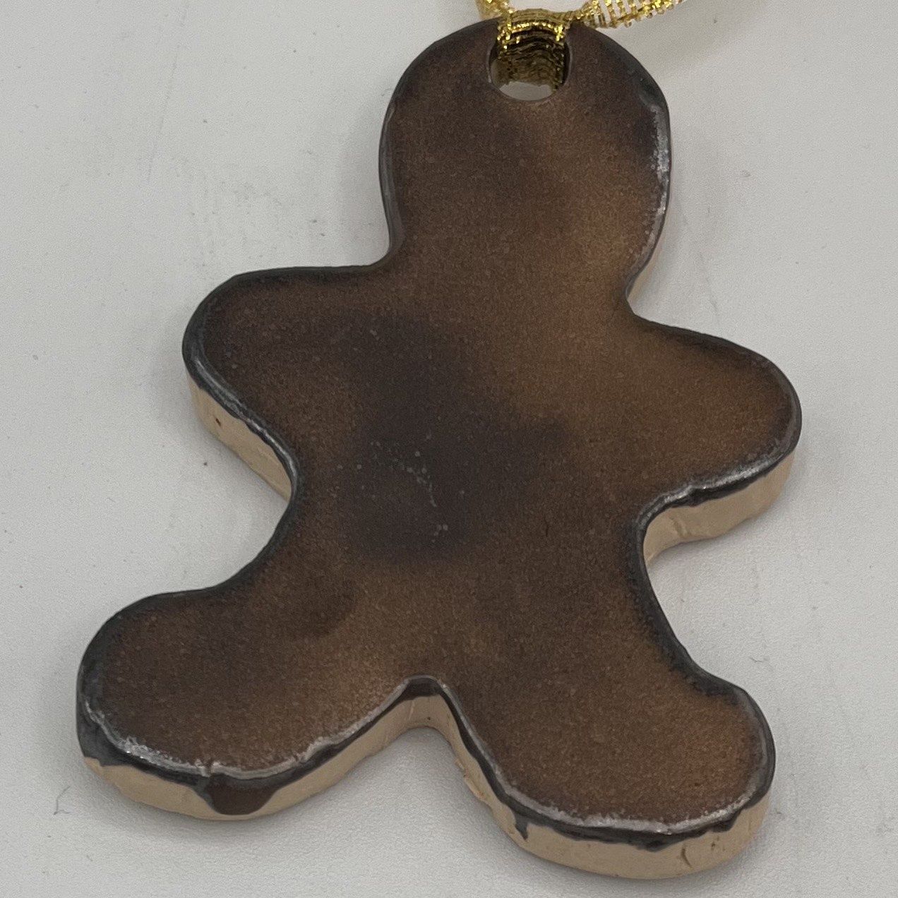 Erin Betz, Ceramic Ornament, Bronze Gingerbread Man