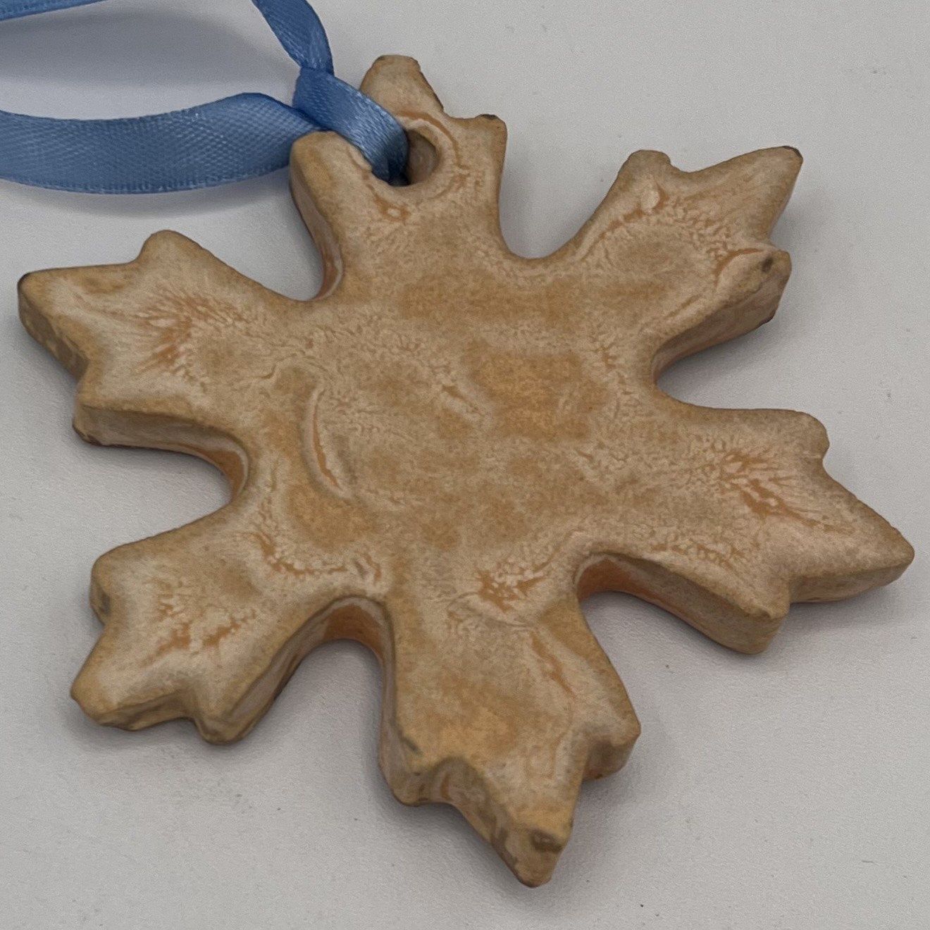 Jonathan McDowell, Ceramic Ornament, Beige Snowflake