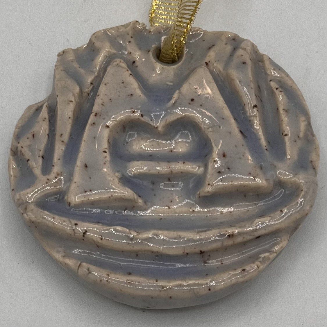 Brett Garrett, Ceramic Marcum Fountain Ornament, Icy Blue Design