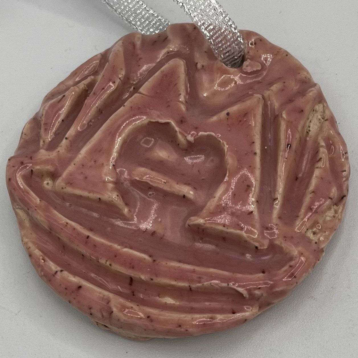Christina Hanes, Ceramic Marcum Fountain Ornament, Pink Design