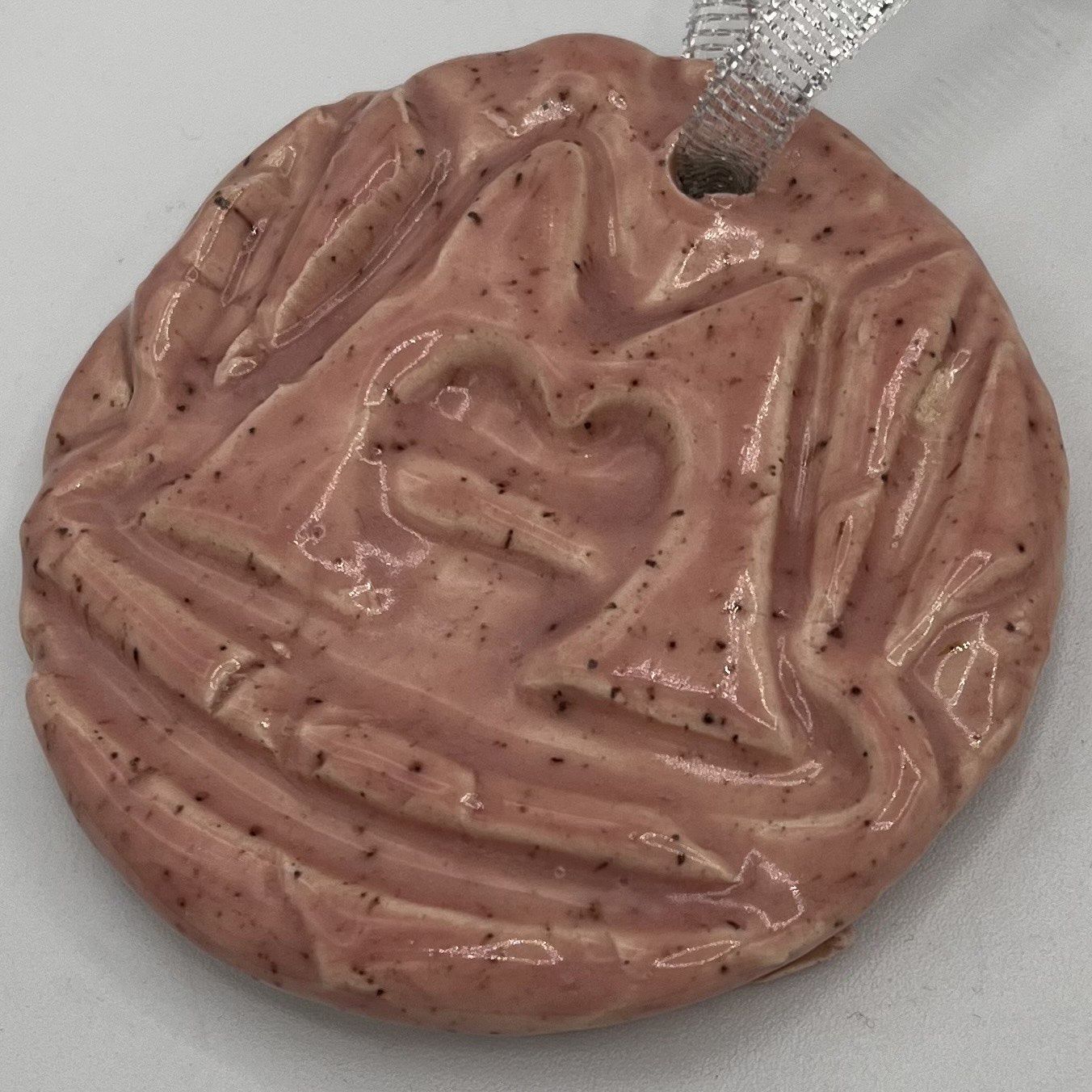 Saul Ray, Ceramic Marcum Fountain Ornament, Pink Design