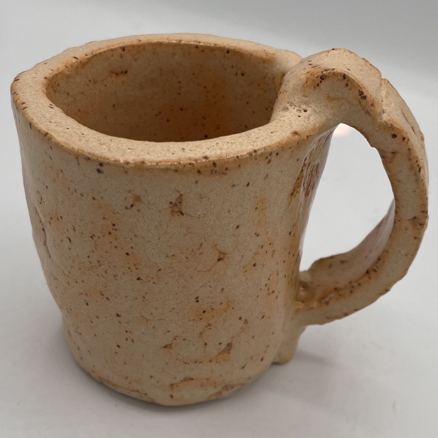 Nathan Strother, Ceramic Mug, Speckled Beige Design