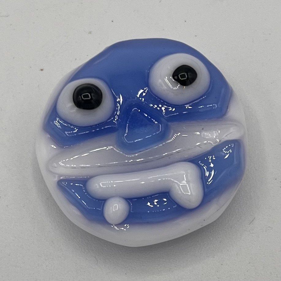 Mary Phifer, Fused Glass Magnet, Yeti Head