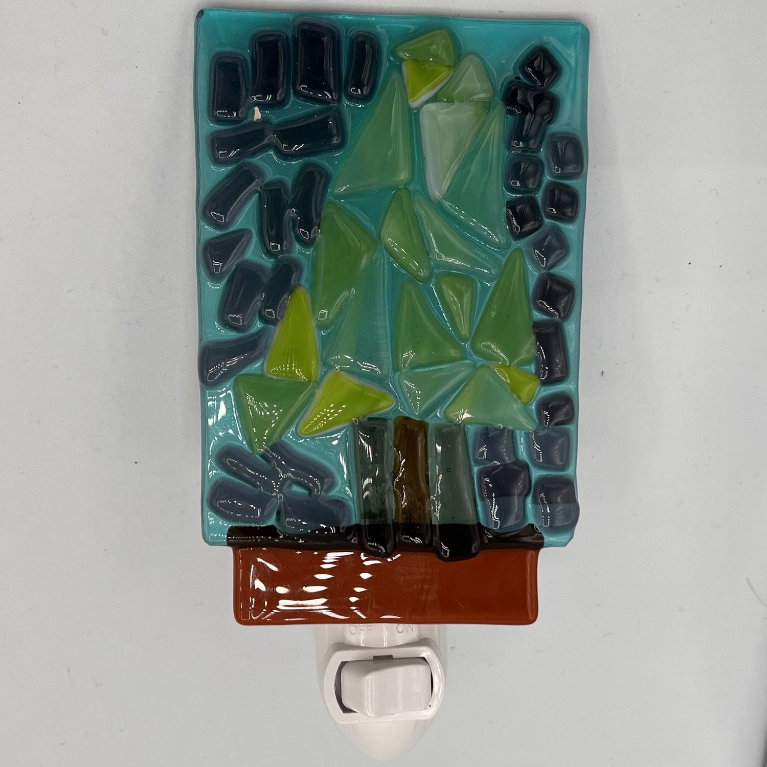 Christina Hanes, Fused Glass Nightlight, Big Green Tree