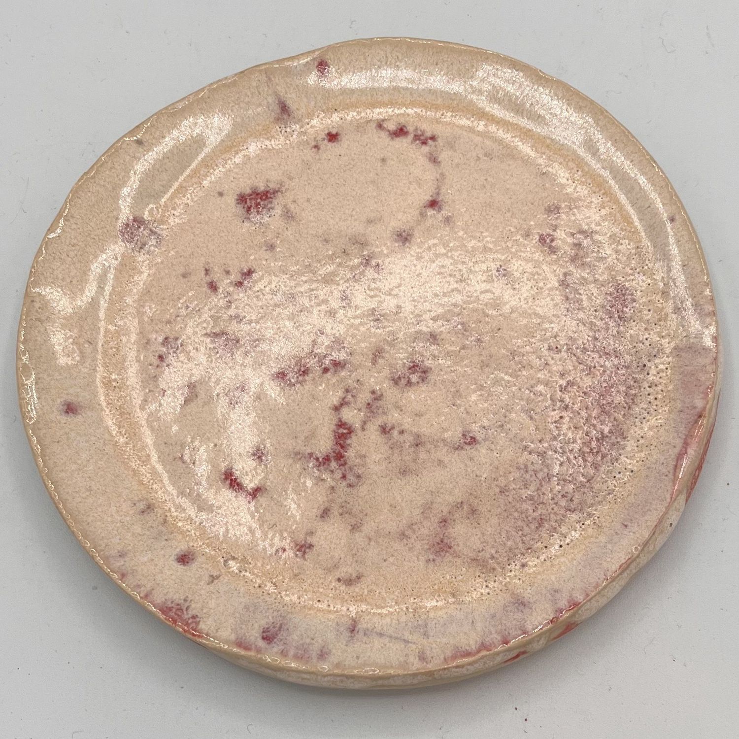 David Campbell, Ceramic Plate, White and Red Design