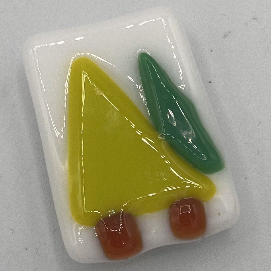Tammy McCammon, Fused Glass Magnet, Two Trees
