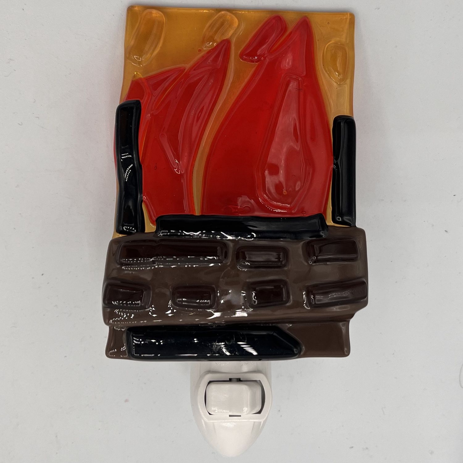 David Smyth, Fused Glass Nightlight, Fireplace