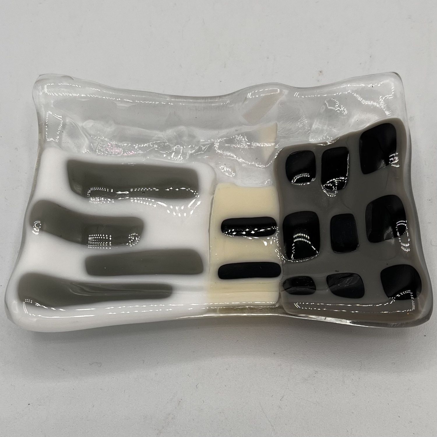 Mark Hodge, Fused Glass Soap Dish, City Skyline