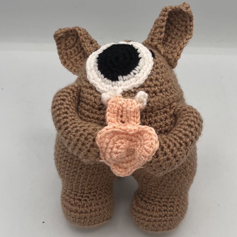 Kathleen Honeycutt, Fabric Doll, Loving Brown Animal