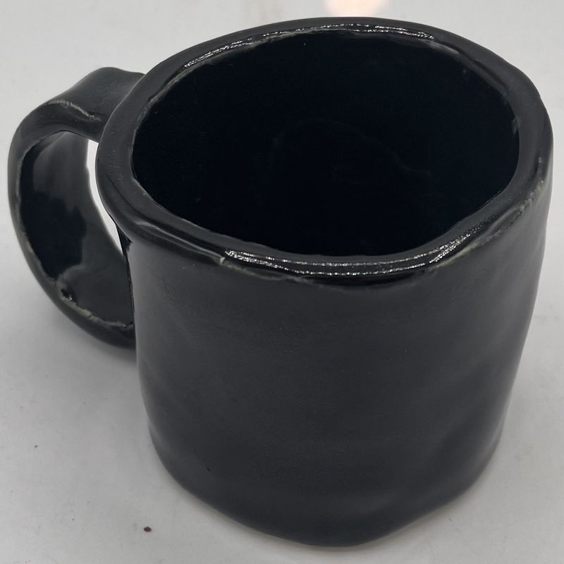 Brett Garrett, Ceramic Mug, Solid Black Design