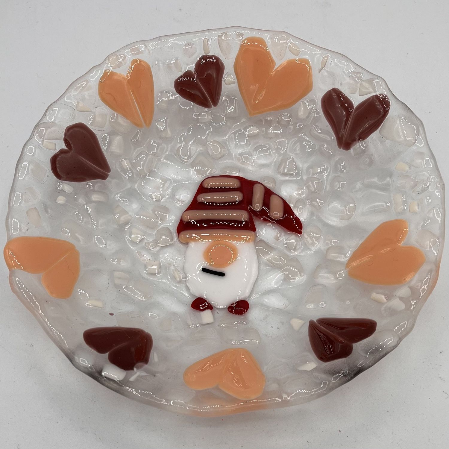 Amy Thompson, Fused Glass Bowl, Loving Gnome