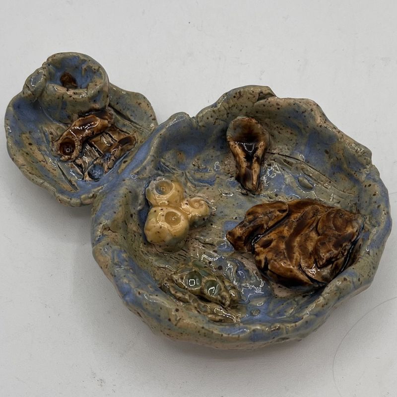 Beth Shaw, Ceramic Figurine, Double Circle Design