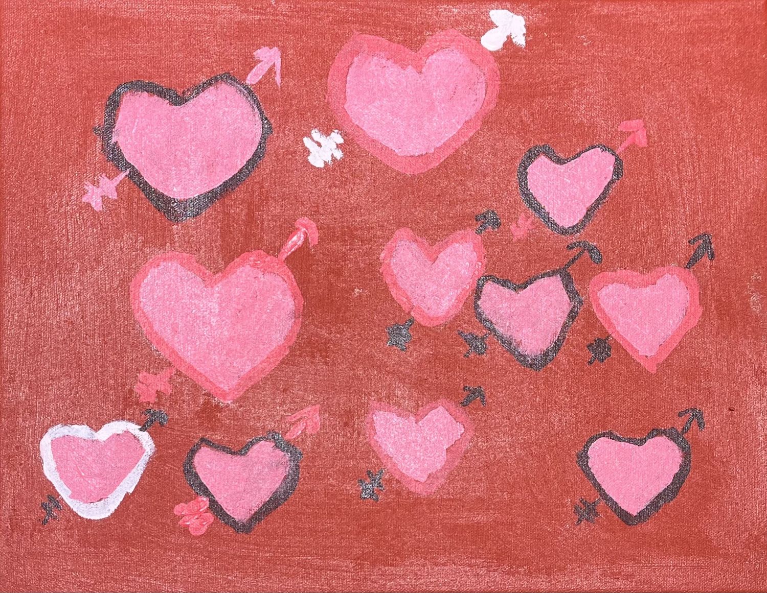 Saul Ray, Acrylic on Canvas, &#39;Happy Valentine&#39;s Day&#39;