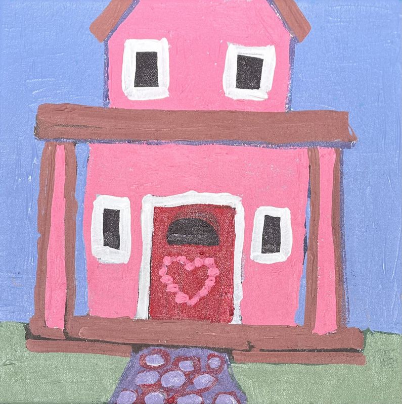 Bobbie Jo Robinson, Acrylic on Canvas, &#39;House Full of Love&#39;