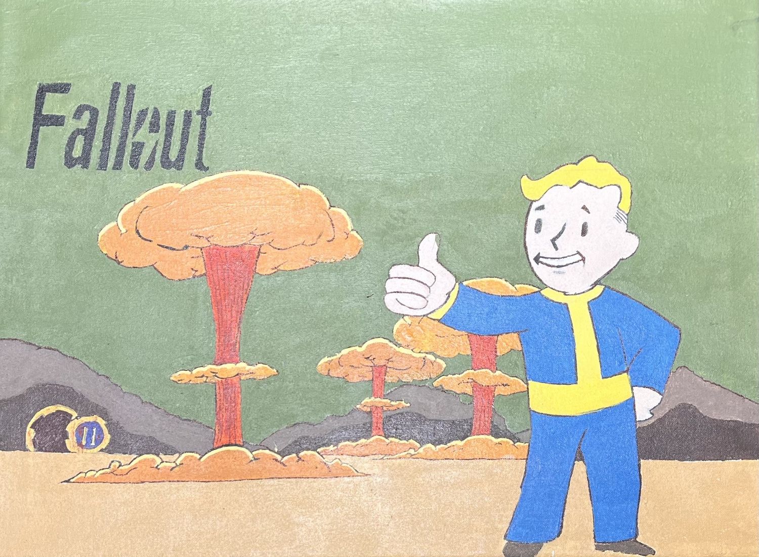 Garrett Oldenburg, Acrylic on Canvas, &#39;Fallout Boy&#39;