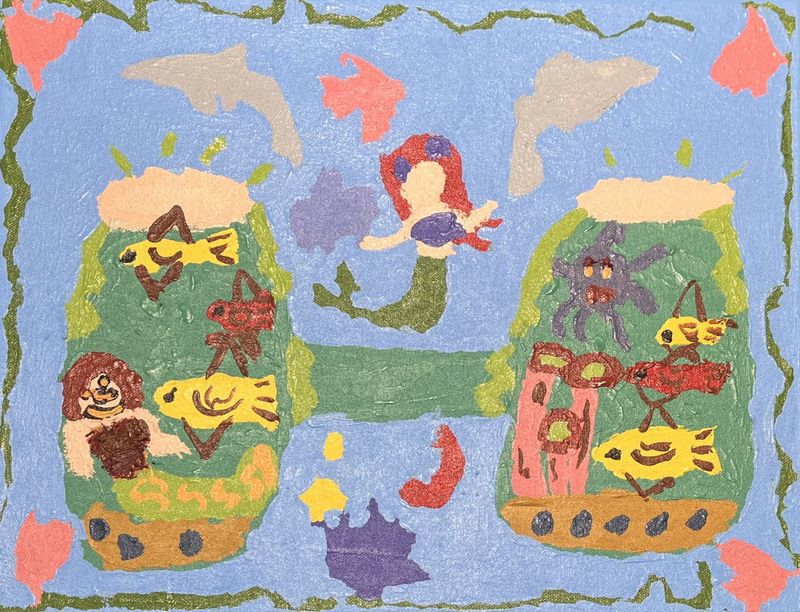 Cassie Sullivan, Acrylic on Canvas, &#39;Under The Sea&#39;