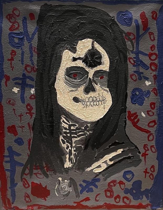 Dionysia Sanchez, Acrylic on Canvas, &#39;Skeleton&#39;