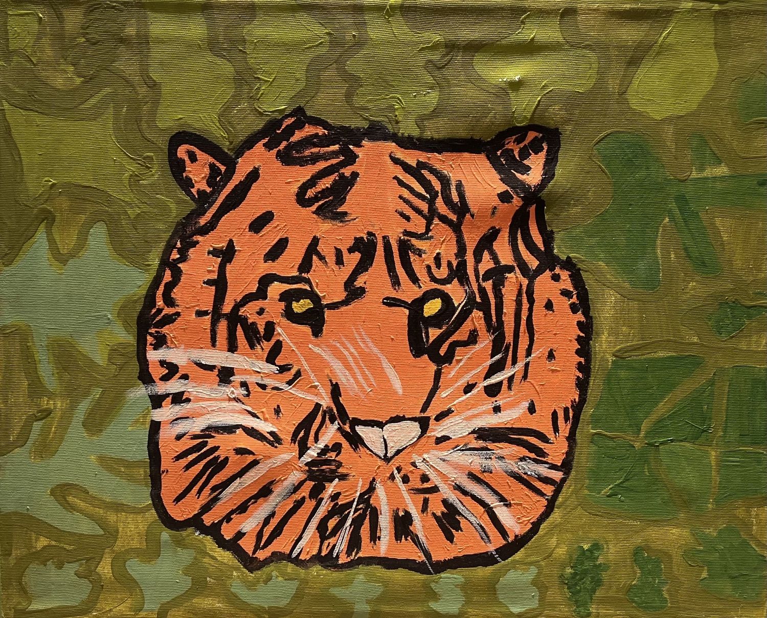 Saul Ray, Acrylic on Canvas, &#39;The Bengal Tiger&#39;