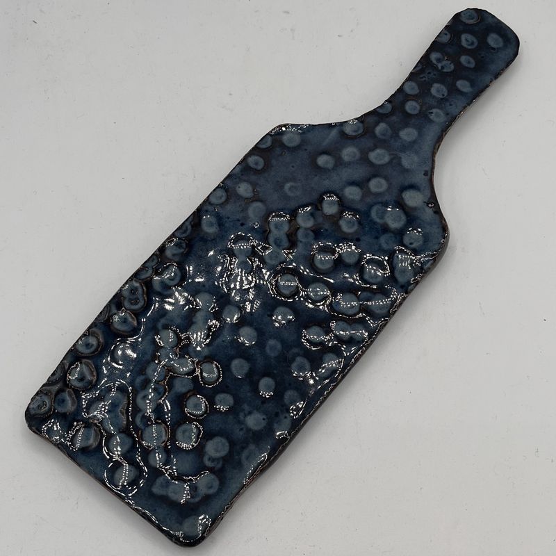 Mary Phifer, Ceramic Wall Hanging, Dark Blue Spotted Board