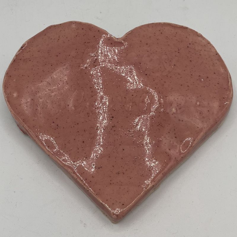 Bobbie Jo Robinson, Ceramic Wall Pocket, Pink Valentine Heart