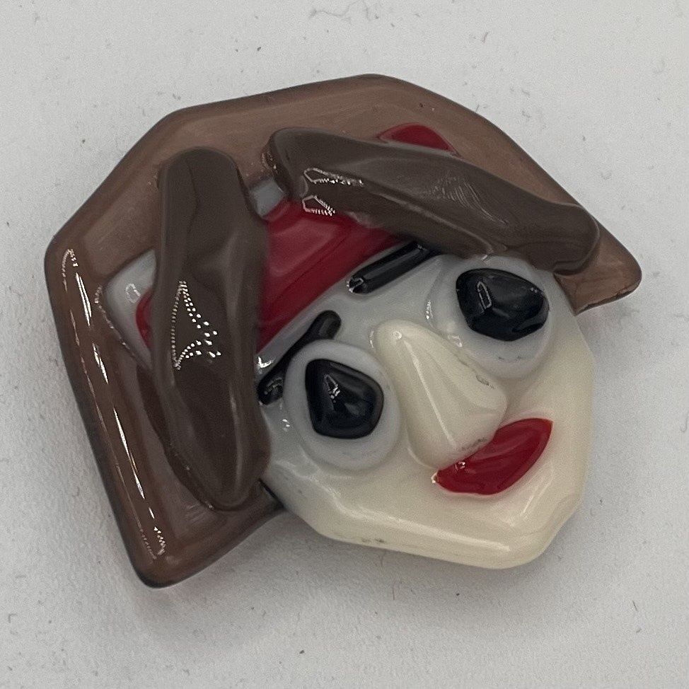 Mary Phifer, Fused Glass Magnet, Brunett Boy in Red Headband