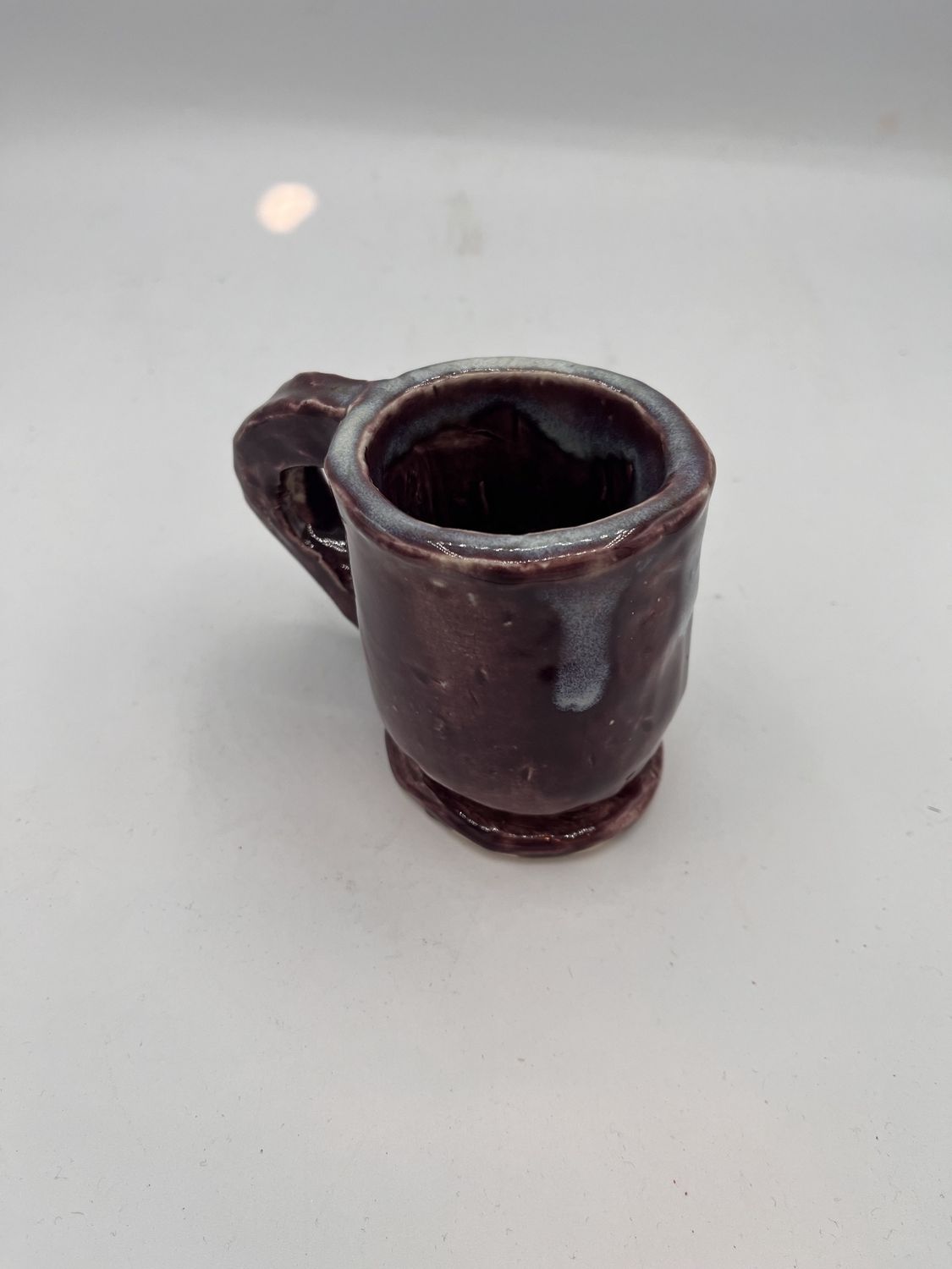 Evan Pohlman, Ceramic Mug, Dark Purple and Light Blue Design