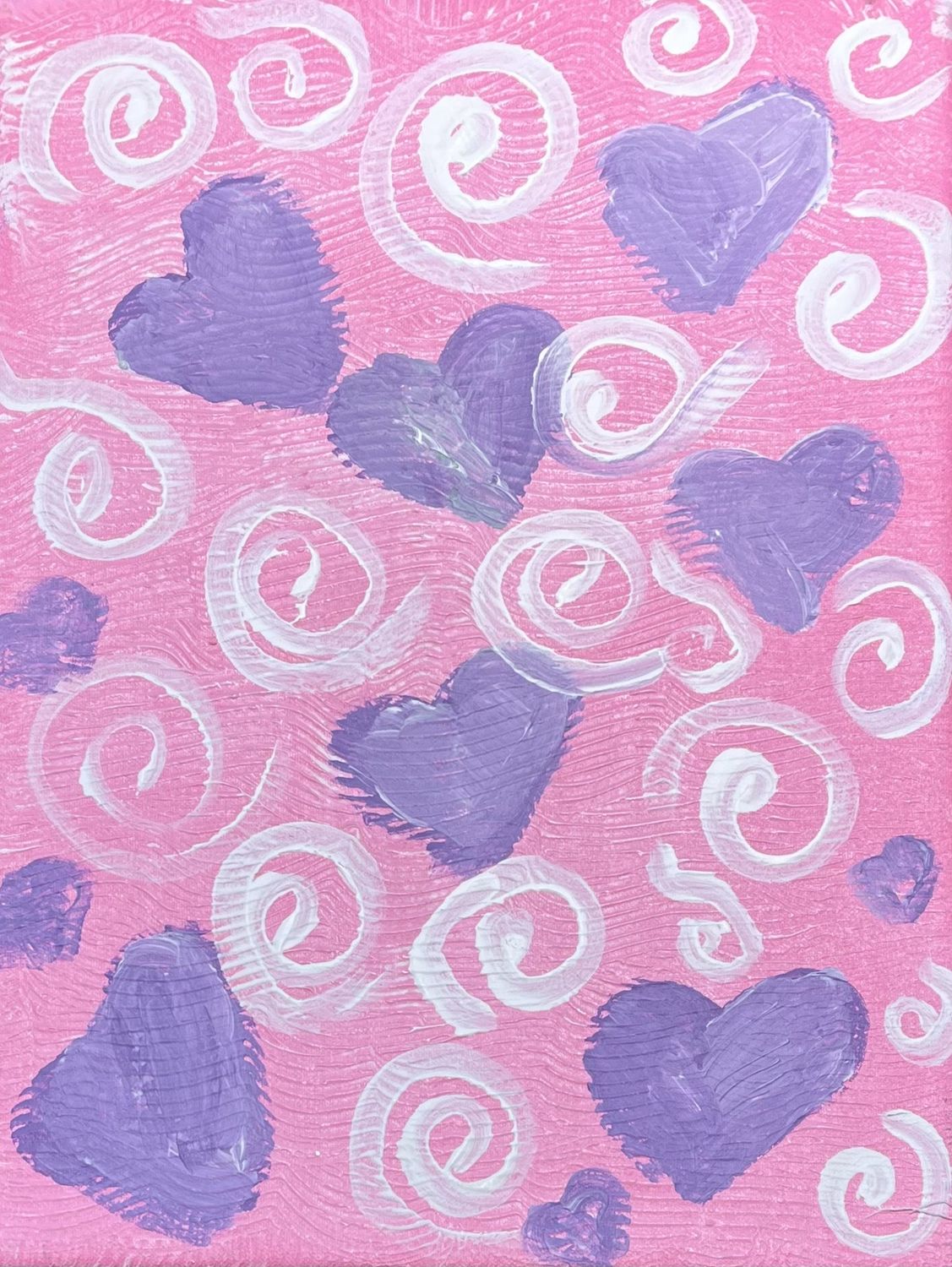 Megan Hill, Acrylic on Canvas, &#39;Tidal Wave of Hearts&#39;
