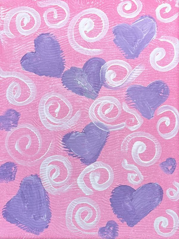 Megan Hill, Acrylic on Canvas, &#39;Tidal Wave of Hearts&#39;