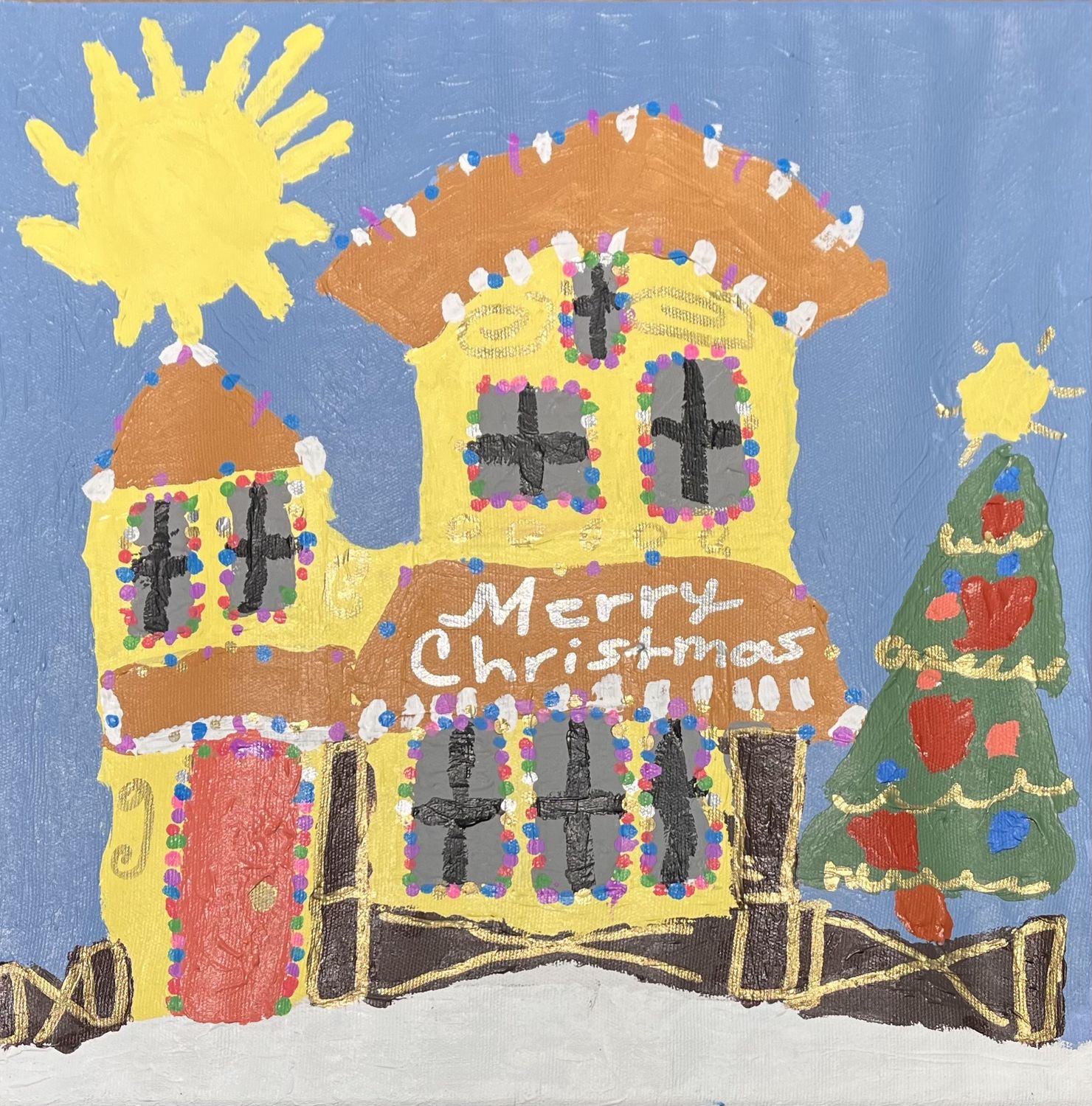 Cassie Sullivan, Acrylic on Canvas, &#39;Christmas House&#39;