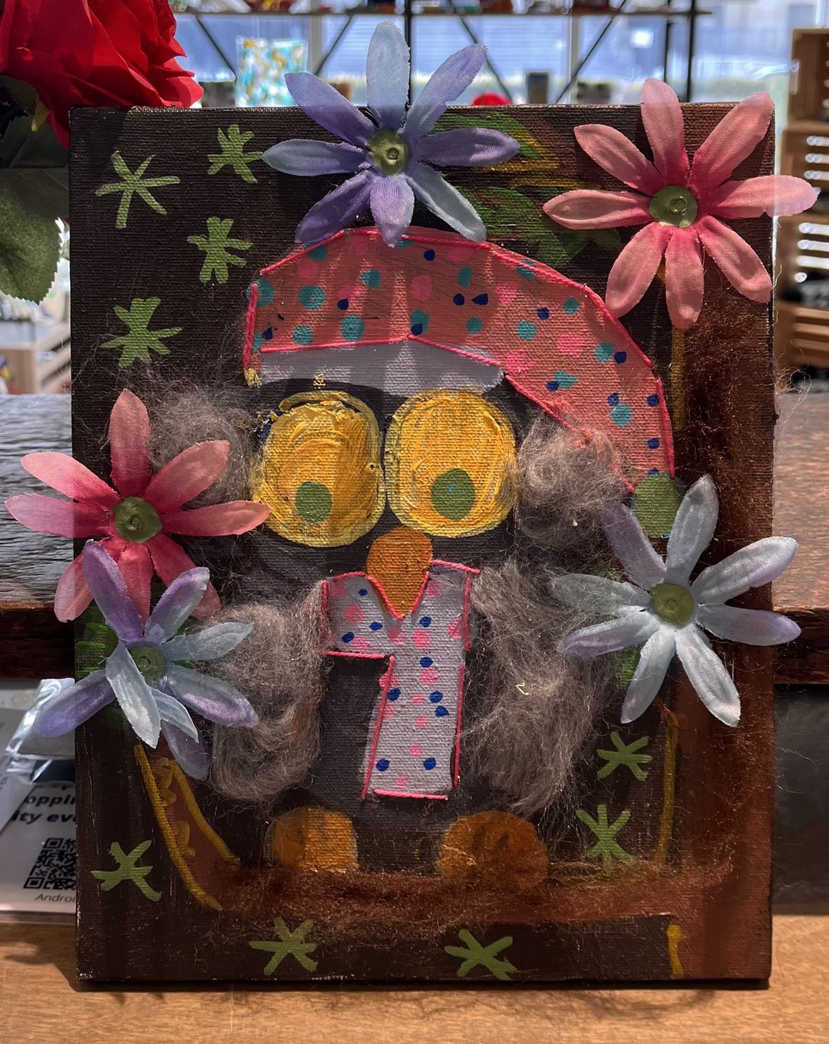 Beth Shaw, Mixed Media on Canvas, &#39;Hoot Owl&#39;