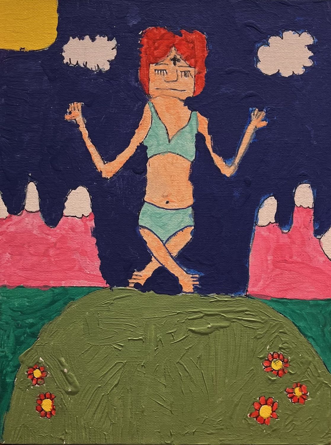 Michael Smith, Acrylic on Canvas Board, &#39;Meditation on the Mountains&#39;