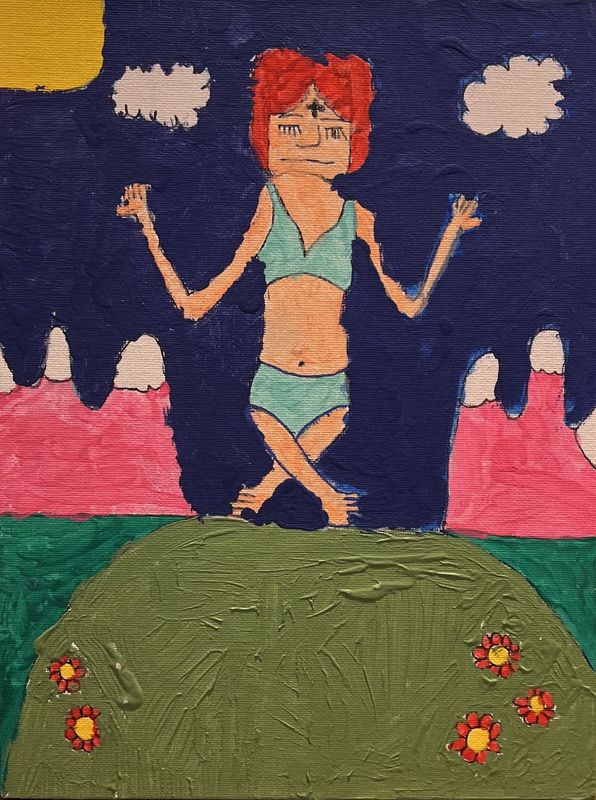 Michael Smith, Acrylic on Canvas Board, &#39;Meditation on the Mountains&#39;