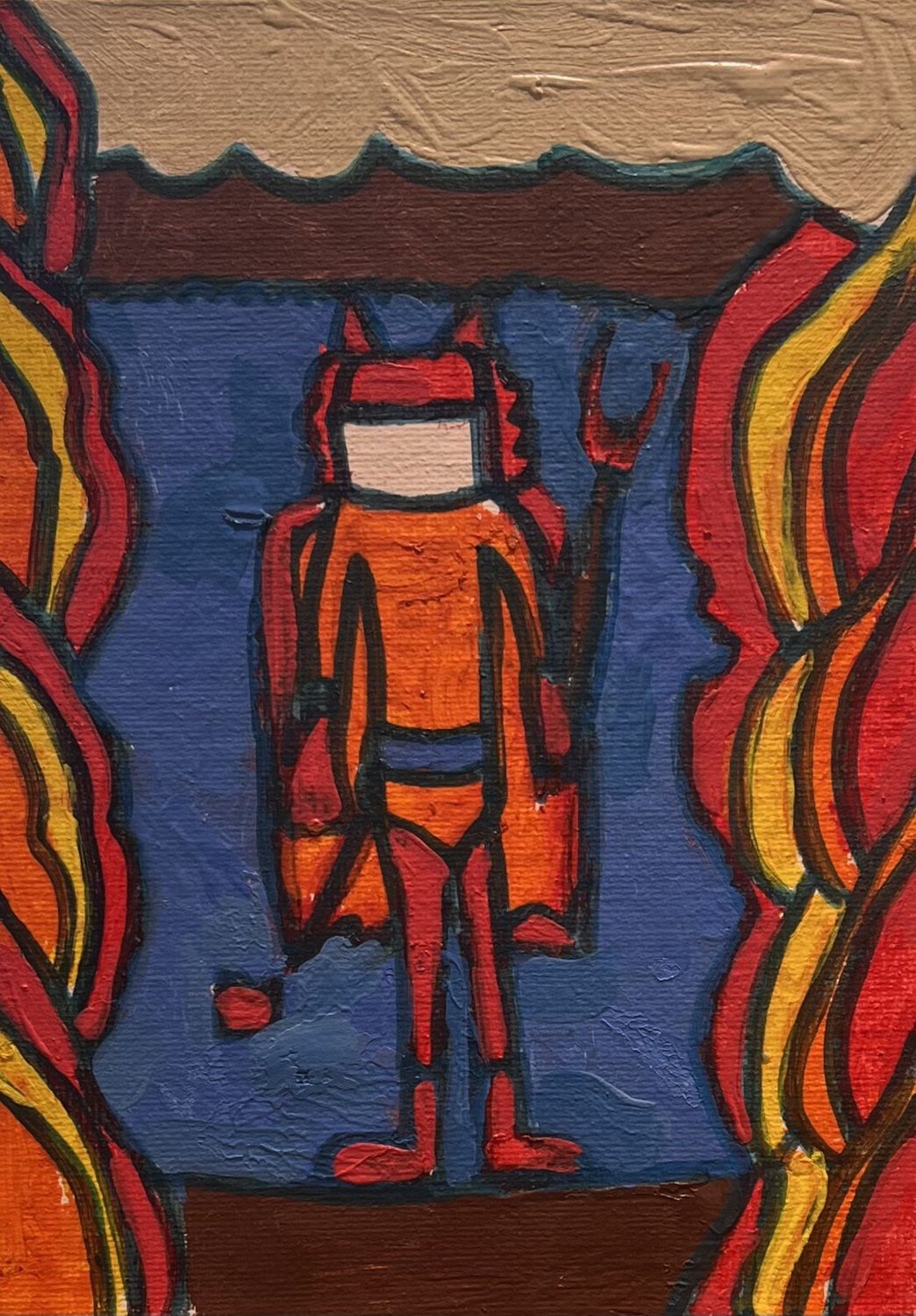 Michael Smith, Acrylic on Canvas Board, &#39;Devil Girl&#39;