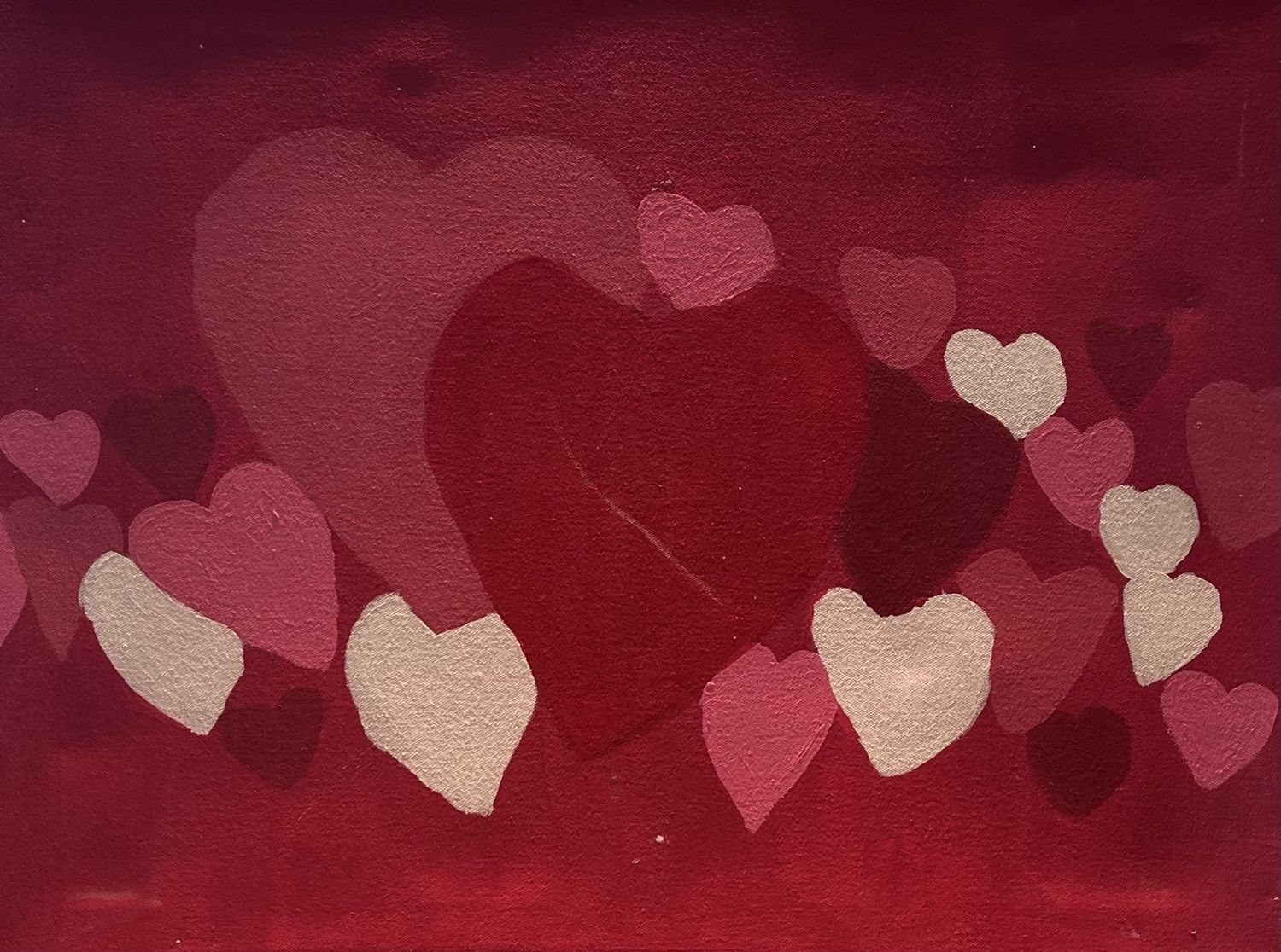 Ashley Ritter, Acrylic on Canvas, &#39;Burst of Love&#39;