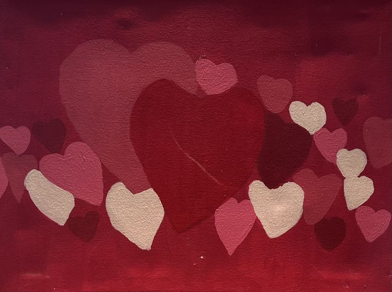Ashley Ritter, Acrylic on Canvas, &#39;Burst of Love&#39;
