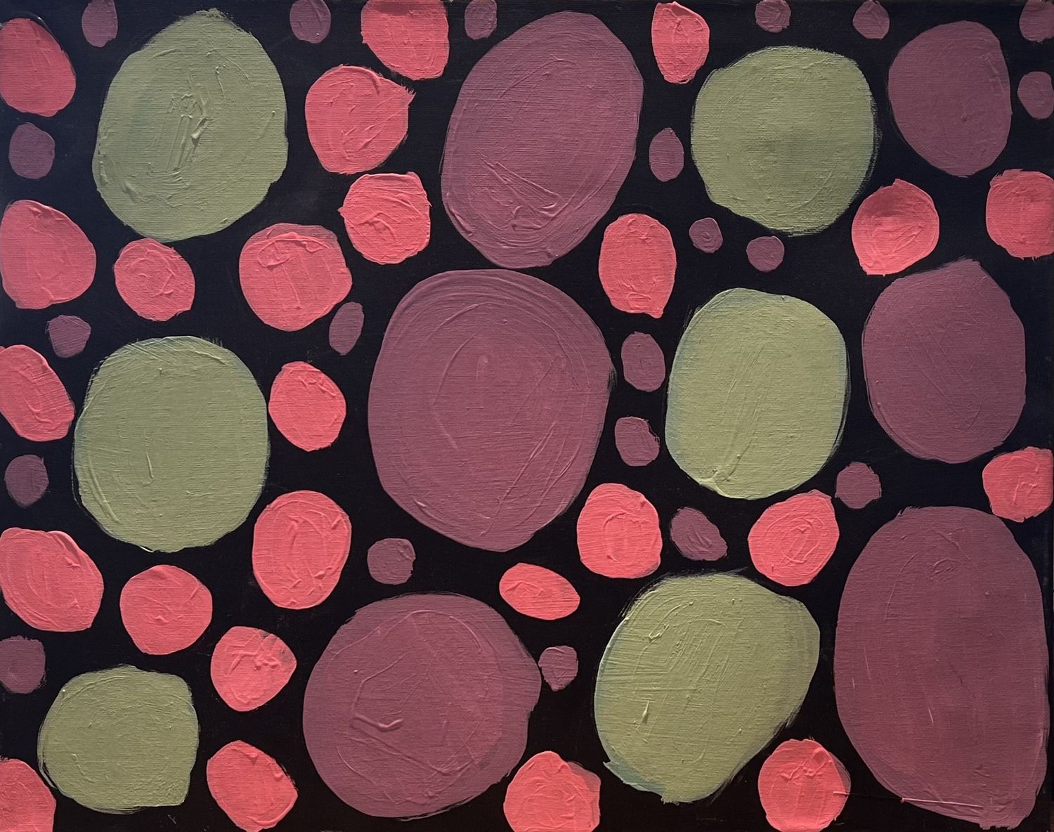 Andrea Walker, Acrylic on Canvas, &#39;Colorful Crew of Circles&#39;