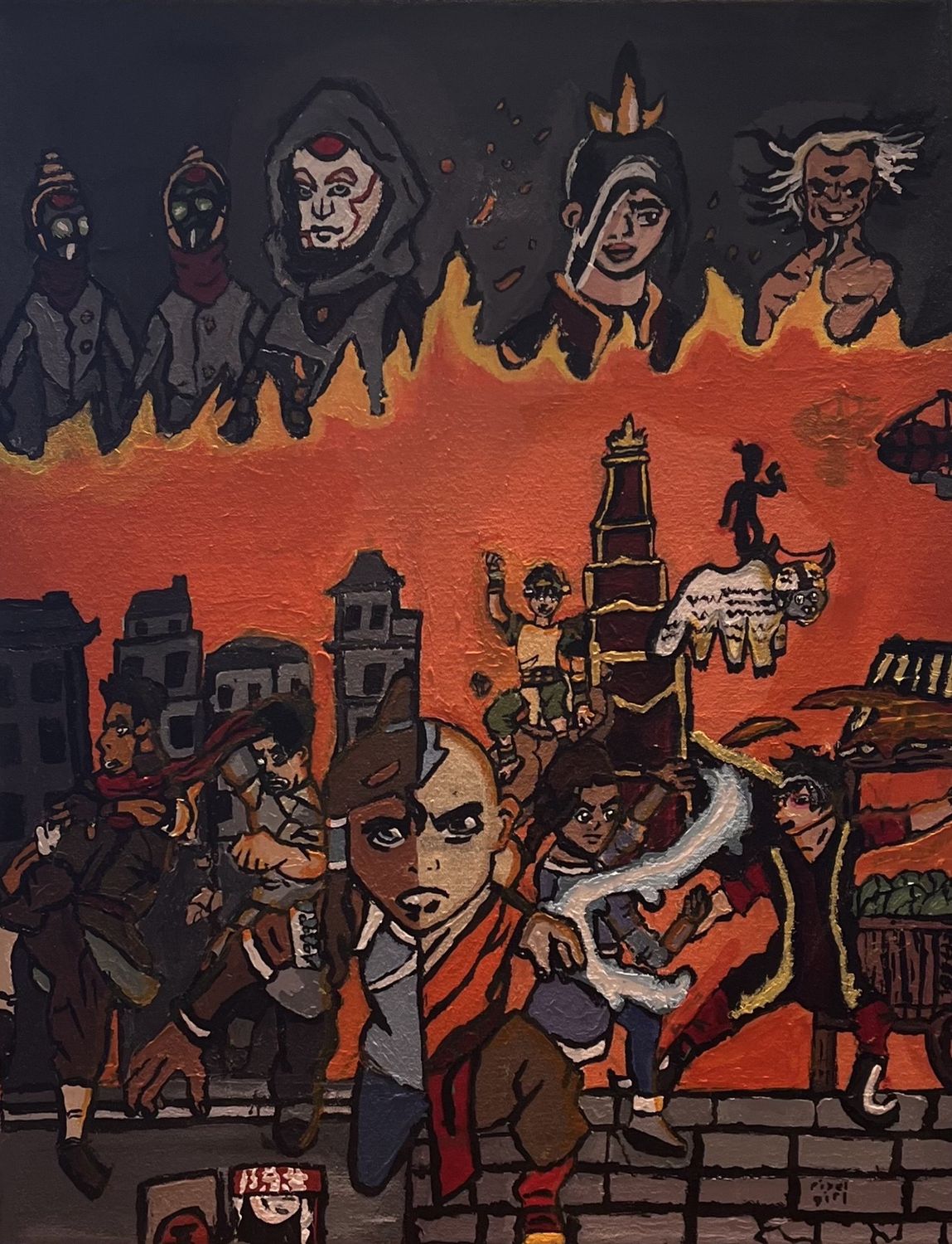 Christian Bates, Acrylic on Canvas, &#39;Elemental Kingdom&#39;