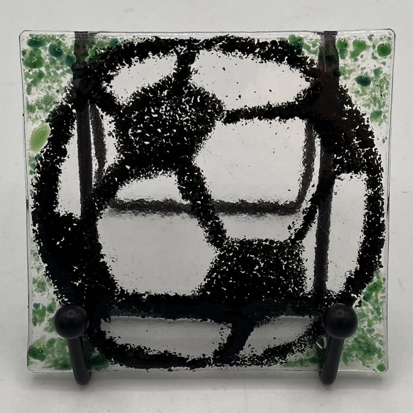 Evan Pohlman, Fused Glass Stand Piece, Soccer Ball